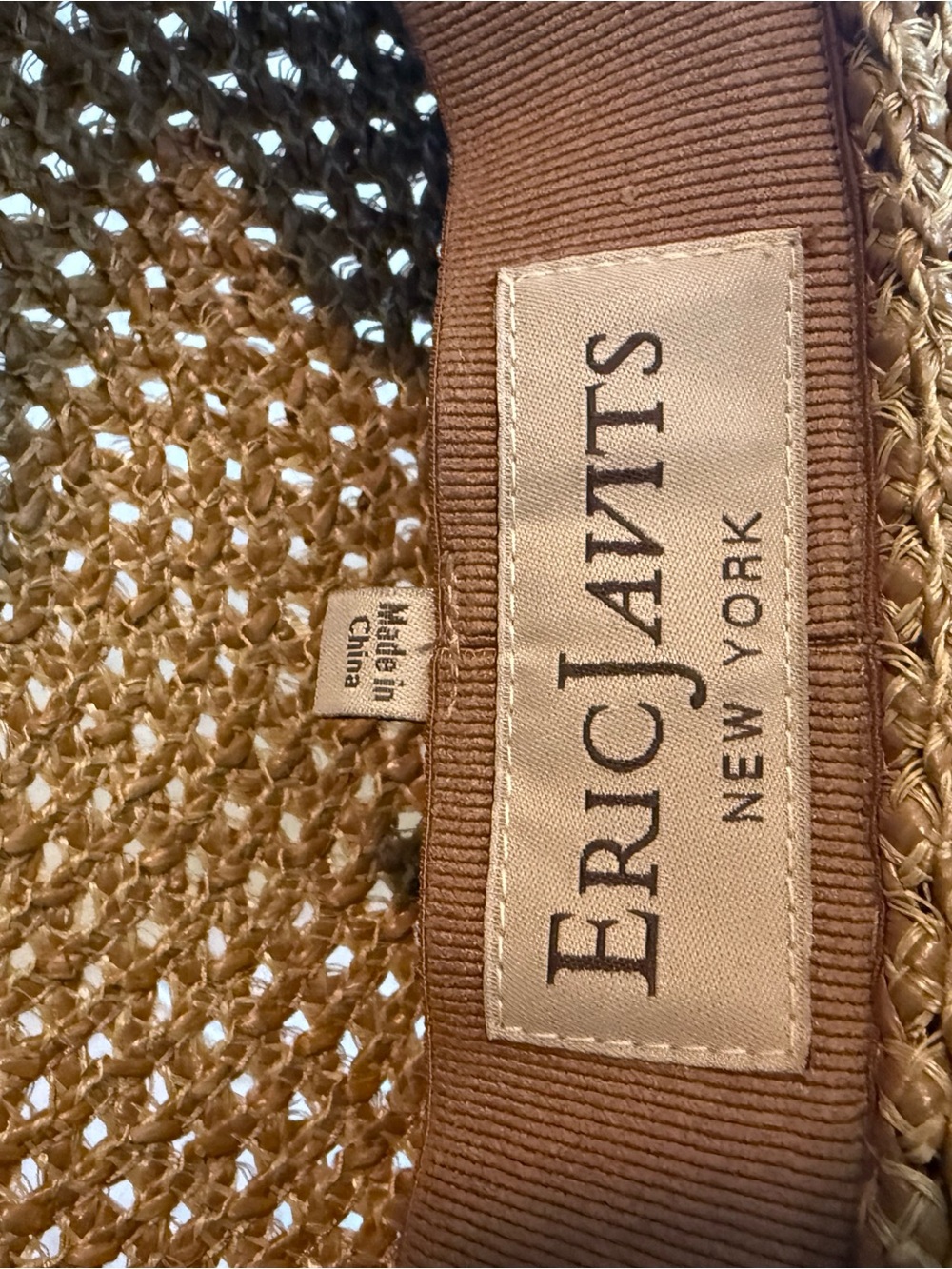 Eric Javits Straw Visor Cap - Natural Tan - Picture 3 of 4